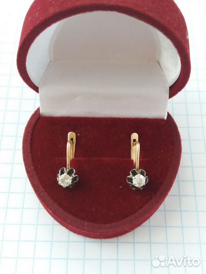 Золотые серьги тюльпаны