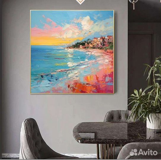 Картина море маслом на холсте Морские пейзажи