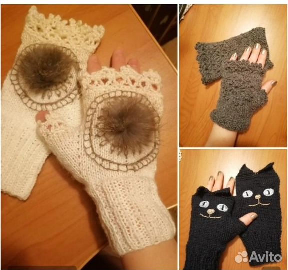 Варежки без пальцев (митенки)