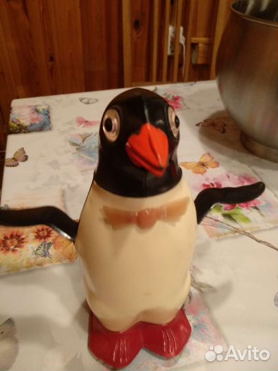 Пингвин в рабочем состоянии игрушка СССР Огонёк
