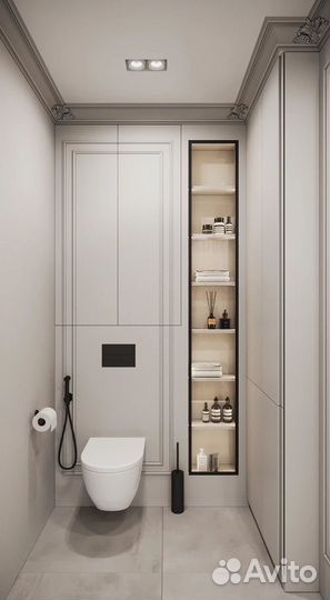 Встроенный шкаф в санузел под ключ