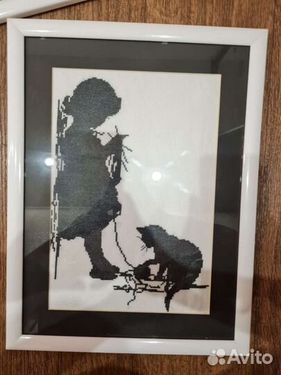 Картина ручная работа. Вышитые крестиком