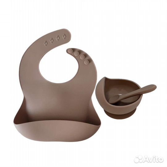 Набор детской силиконовой посуды 3в1