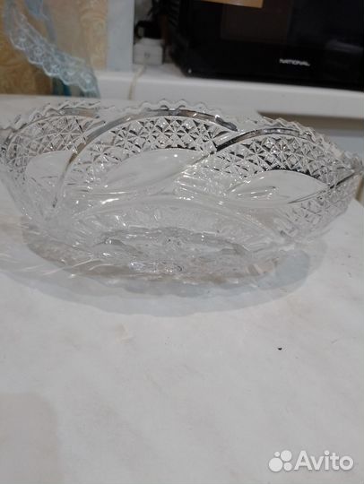Ваза для фруктов хрусталь