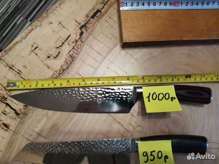 Кухонные ножи с дизайном кованной стали