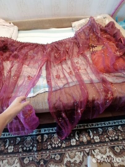 Штора тюль органза на кухню