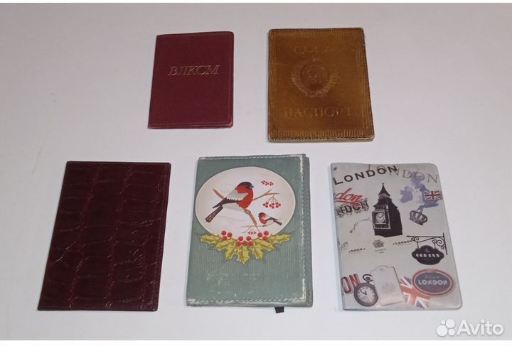 Обложки для паспорта совр. и СССР. Обложка влксм