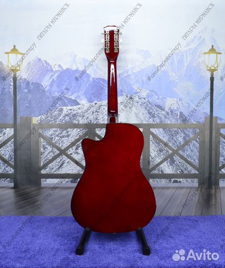 Акустическая гитара (новая) глянцевая, комплект