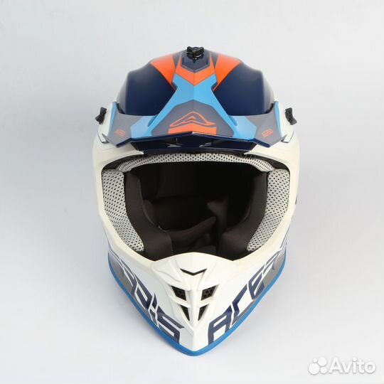 Шлем Acerbis Linear (Желтый/Синий, XL)