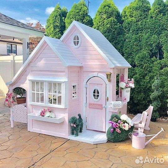 Детский деревянный домик для дачи