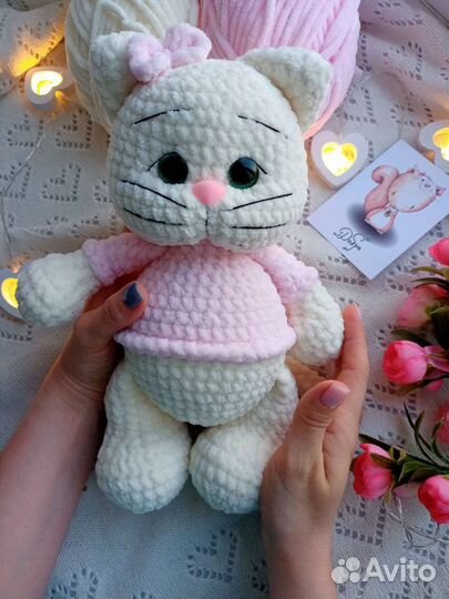 Котик вязанные игрушки подарок для детей