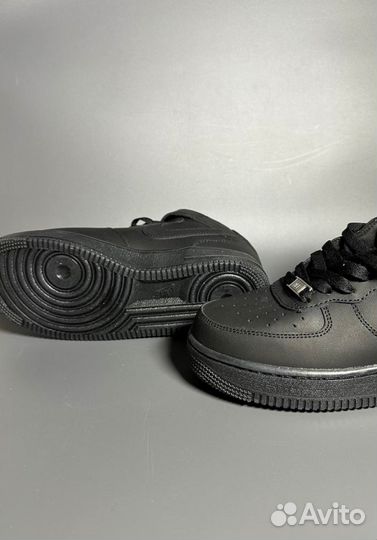 Кроссовки Nike Air Force 1 Mid Black Лакшери