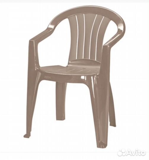 Уличный стул, пластик keter, graphit и capuchinо