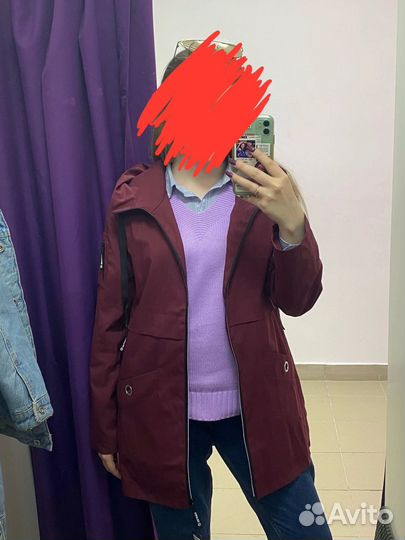 Ветровка женская бордовая 48 размер