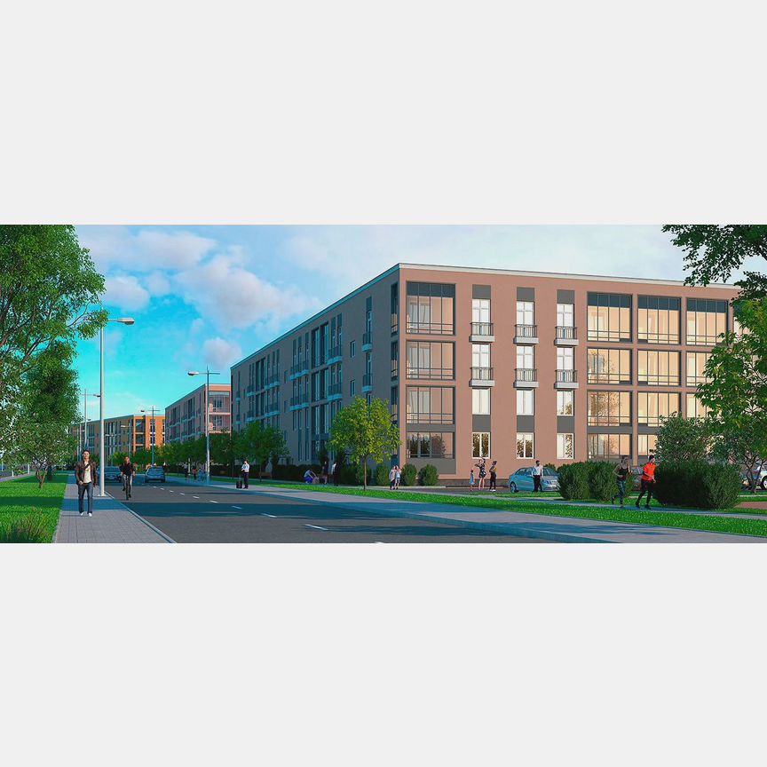 1-к. квартира, 38,7 м², 1/4 эт.