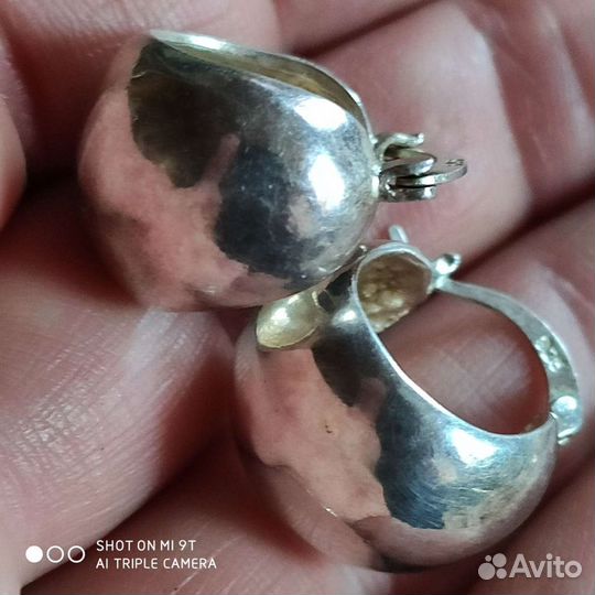 Серьги кольца серебро кресты мельхиор винтажные