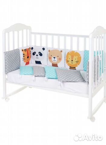 Бортики в кроватку 12 штук