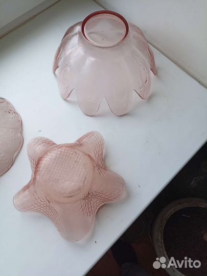 Посуда из розового стекла. СССР