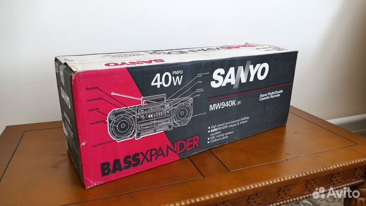 Двухкассетный радио стерео магнитофон Sanyo MW940K