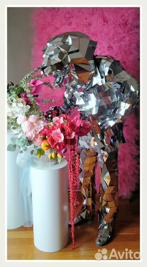 Аниматор,встреча гостей,фотозона,зеркальный костюм