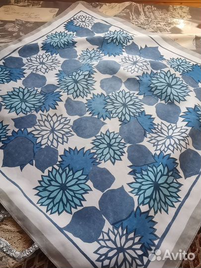 Винтажный натуральный шёлк платок