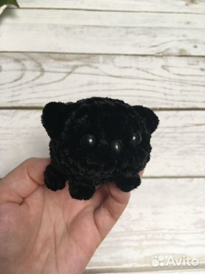 Брелок Котенок Бусинка Сумрак