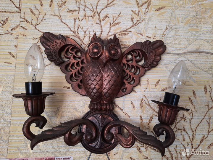 Сова - бра, металл. СССР