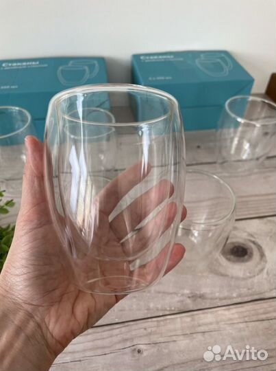 Набор стаканов с двойным дном 350 мл 2 шт