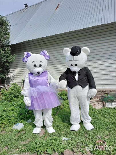 Мишка Тедди зайка ростовые куклы, (цена за пару)