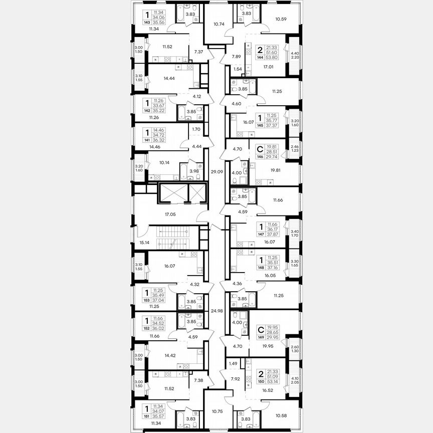 1-к. квартира, 35,6 м², 12/15 эт.