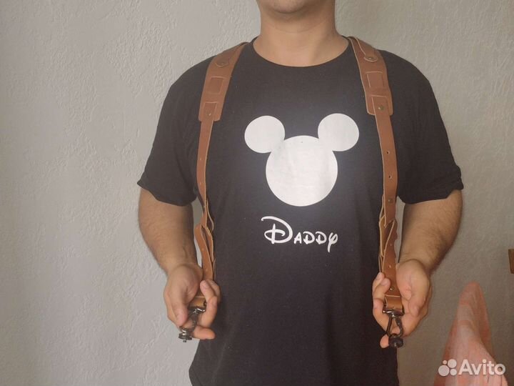 Разгрузка для фотографа кожа на 2 фотоаппарата