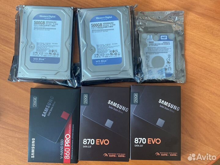 Ssd samsung 870 evo, HDD WD Blue 500gb
