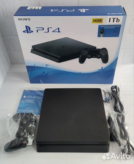 Sony Playstation 4 Slim 1tb + ориг геймпад (Новая)