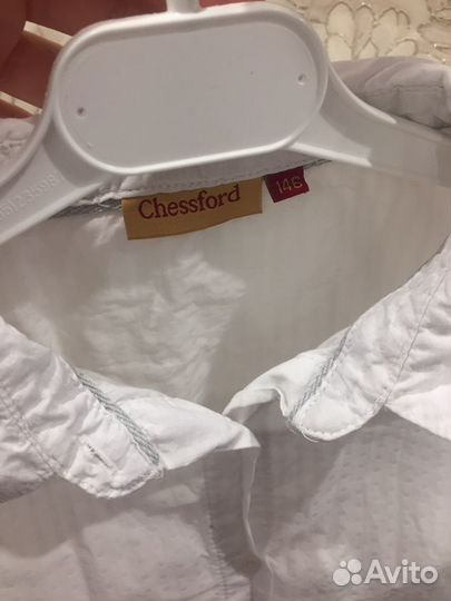 Рубашка белая 146 для девочки