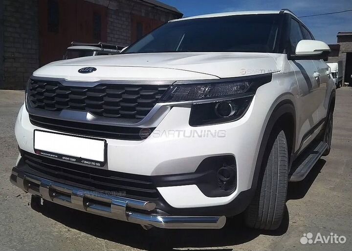 Защита бампера Селтос Киа KIA seltos перед зад