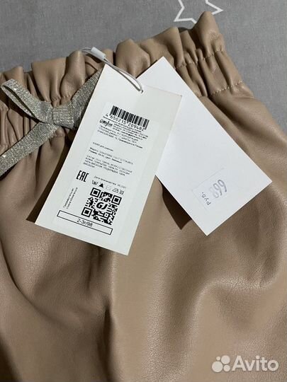 Юбка кожаная для девочки 98 (2-3 года) новая