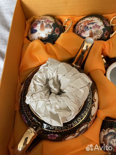 Сервиз чайный китайский новый в подарочной коробке