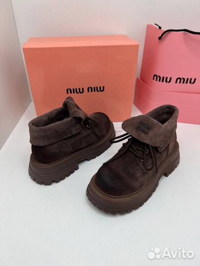 Ботинки женские осень MIU MIU