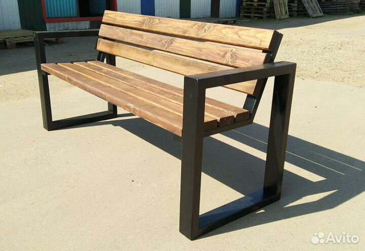 Парковая лавочка, урны