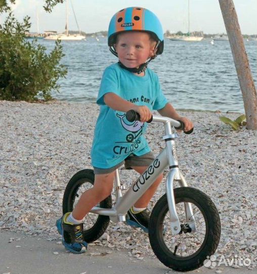 Самый легкий беговел cruzze Ultralight EVA Silver