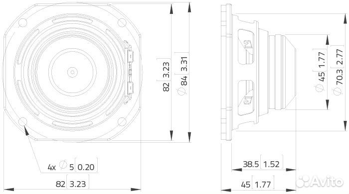 Сч-вч динамик lavoce Италия 3