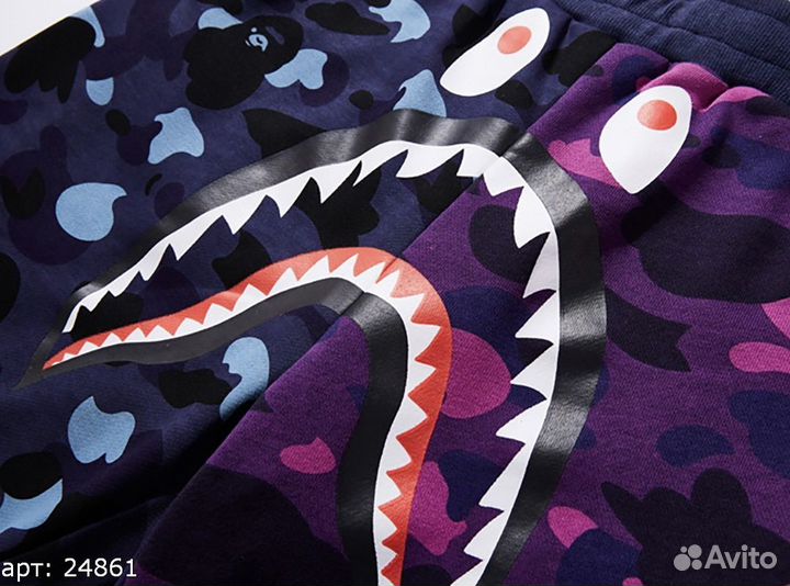 Шорты bape (M-3XL) фиолетовые