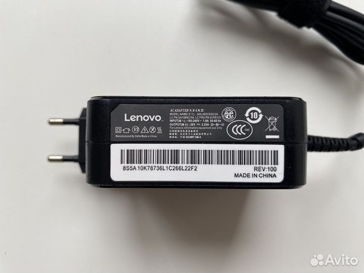 Блок питания lenovo 20v 3.25a 65w 4.0 1.7мм