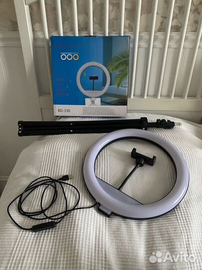 Кольцевая лампа со штативом 33 см