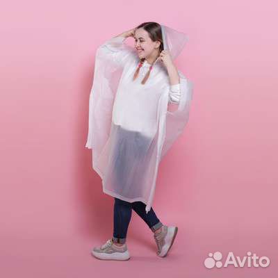 Дождевик пончо с капюшоном