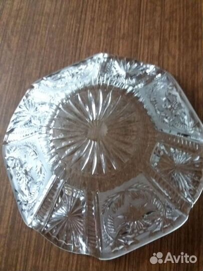 Хрустальные блюдо,3-х ярусная фруктовница.Салатник