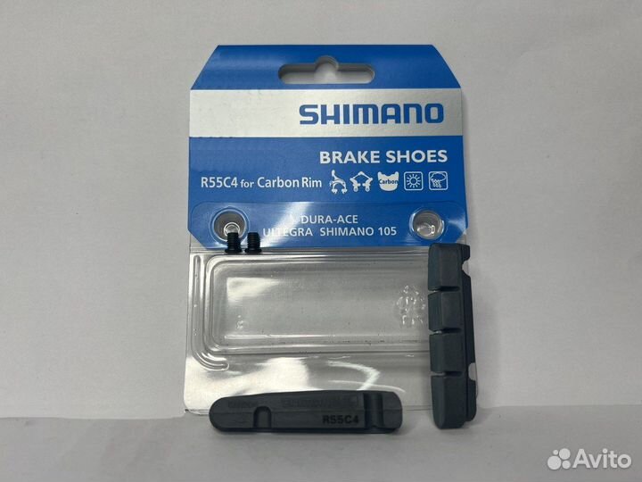 Вкладыш тормозной, колодки shimano R55C4 carbon