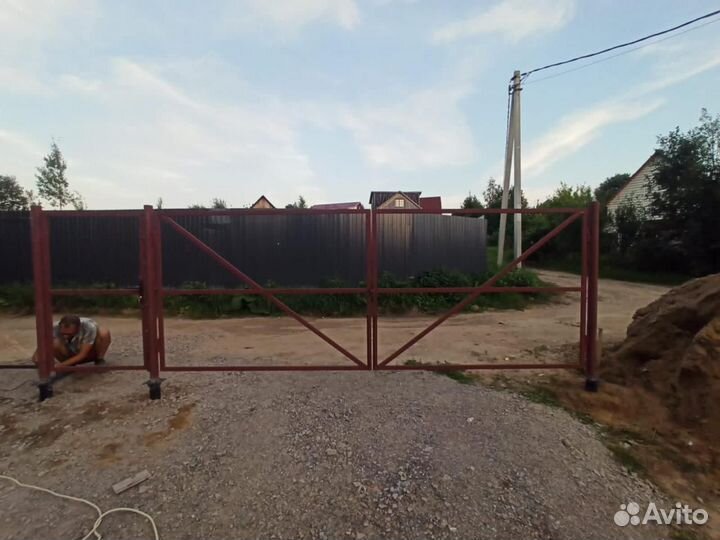 Распашные ворота серии 