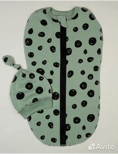 Кокон на молнии с шапочкой. Пеленка-кокон