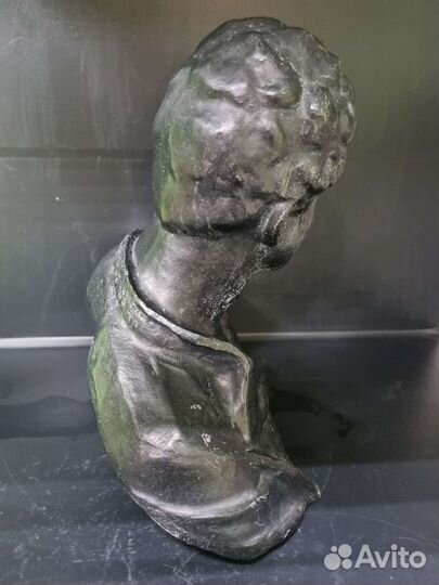 Бюст есенина, 1960 год. Силумин. Высота 20 см